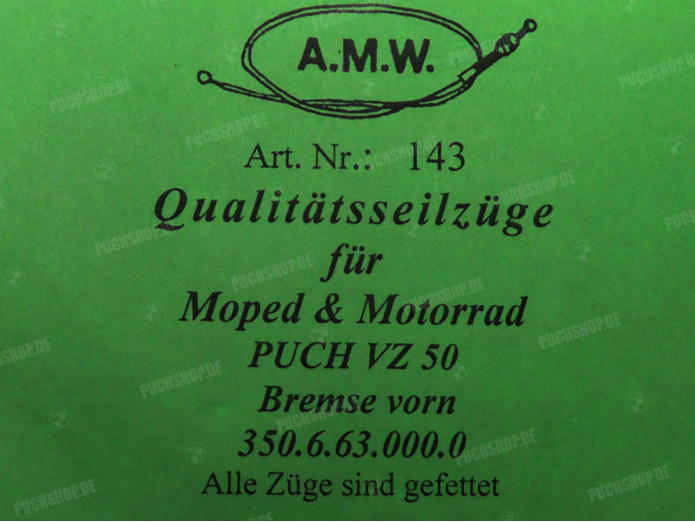 Bowdenzug Puch VZ50 Bremszug vorne A.M.W. 